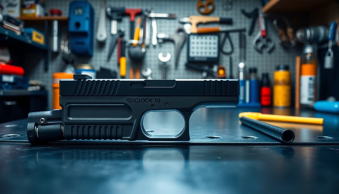 Buy Glock 19 Gen 3 slide showcasing precision craftsmanship and quality.