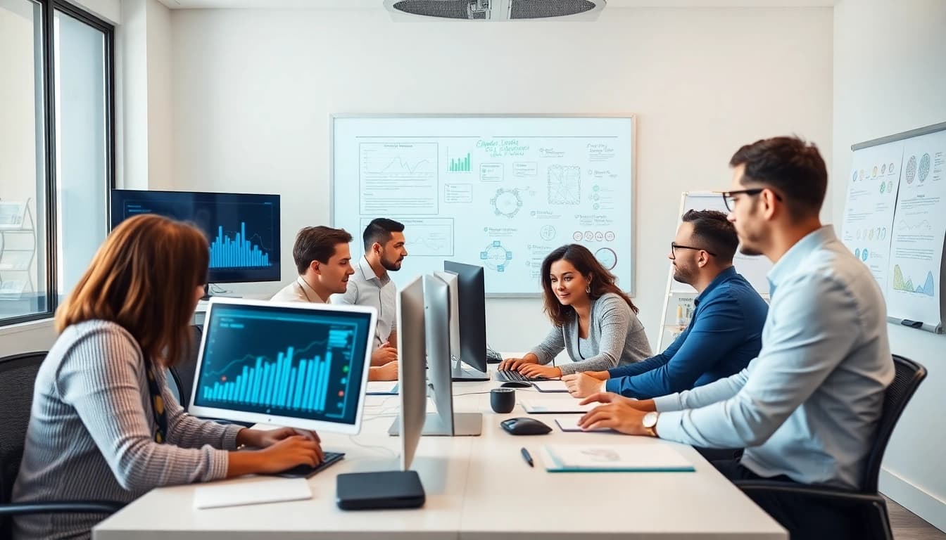 Outsourced IT Support Tampa team collaborating in a modern office.