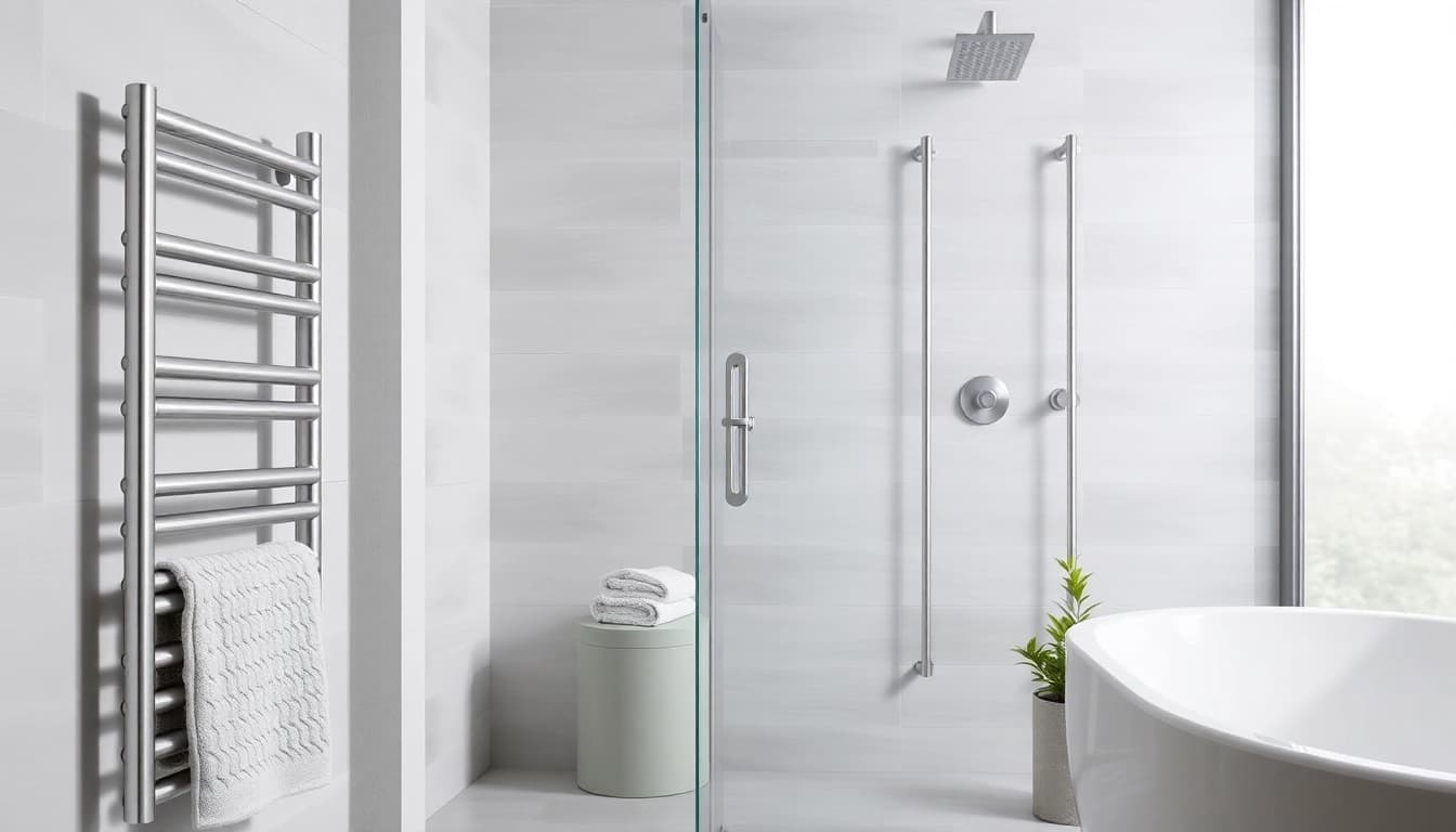 Sonni sanitär Produkte in moderner Badezimmerumgebung darstellen und stilvolle Akzente setzen.