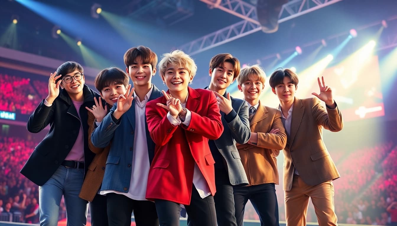 BTS members showcasing their energetic performance and unique styles during a concert.