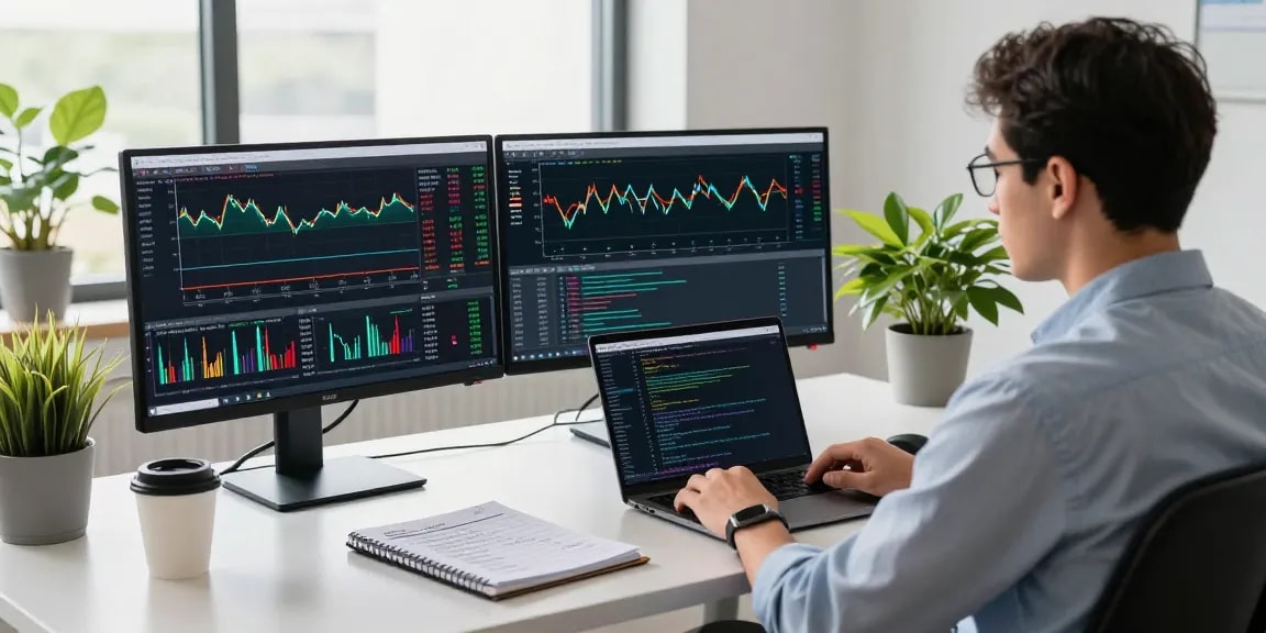 Real-time trading analysis on MetaTrader 5 platform with charts and insights.
