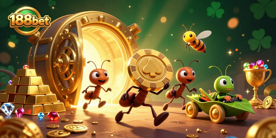 Experience thrilling gameplay at 188bet with vibrant casino heist-themed 3D illustration capturing action and excitement.