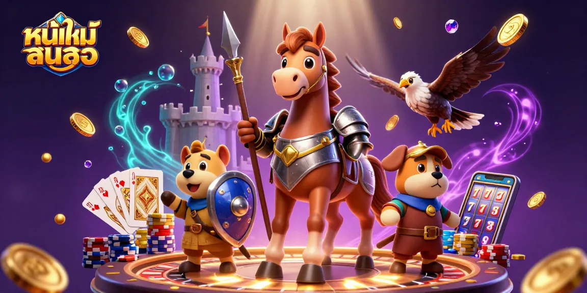 ภาพการ์ตูน 3D ที่มีการแสดงออกถึง "หนังใหม่ชนโรง" ในบรรยากาศสล็อตแมชชีนที่น่าตื่นเต้น