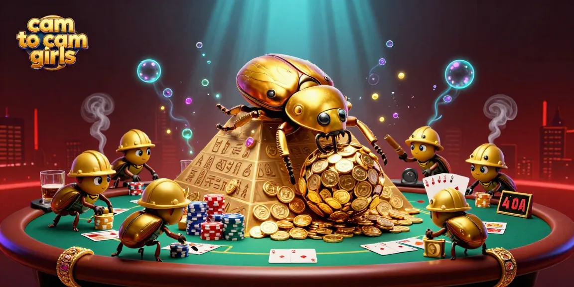Engage with cam to cam girls in lively gambling scenes filled with poker tables and golden coins.