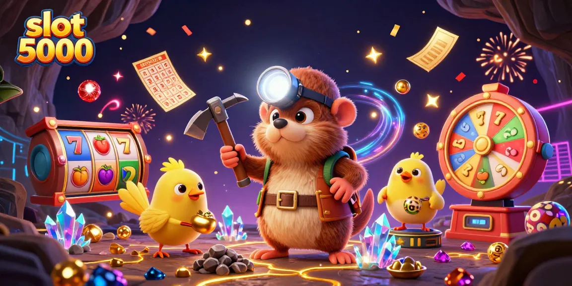 Engage with slot 5000 in a rich, festive scene featuring dynamic casino elements.