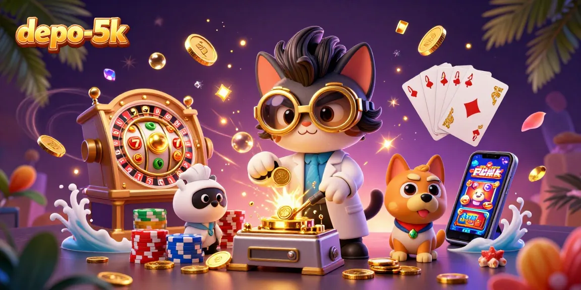 Experience the excitement at depo-5k with dynamic slot machines and vibrant casino action.