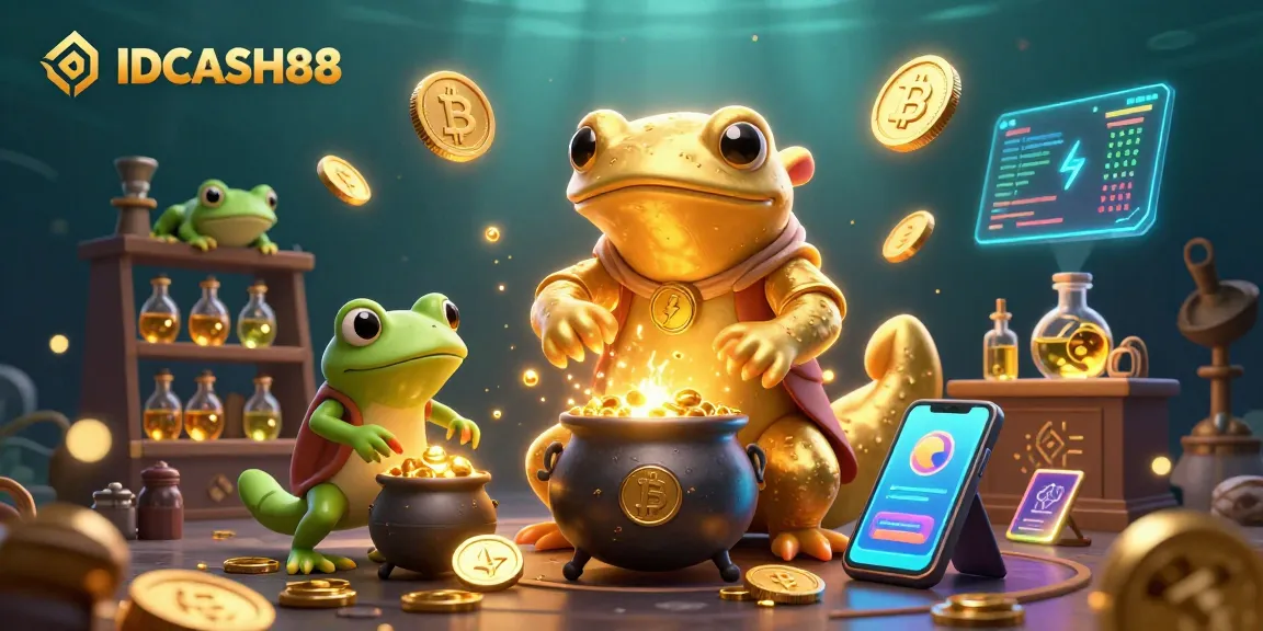 Experience IDCASH88's thrilling gaming adventure with dynamic gold alchemy and crypto elements!