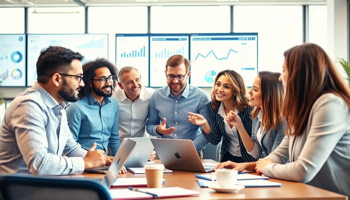 Rankingo zespół marketingowy planuje skuteczną strategię w nowoczesnym biurze.