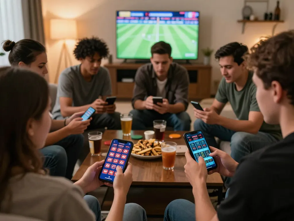 Engaging moment in sports betting with friends exploring online casinos in Canada reddit.