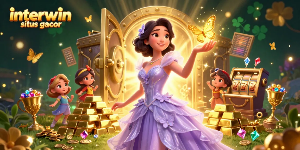Engage with interwin situs gacor in a vibrant scene showcasing winning casino elements and a stunning character.
