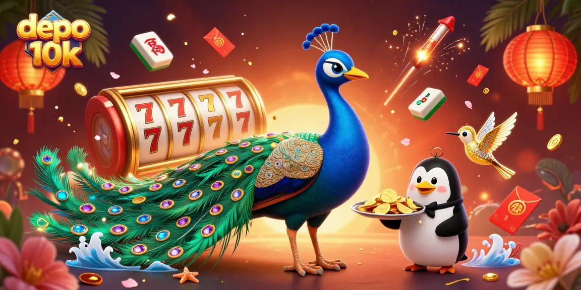 Engage with the exciting world of depo 10k as vibrant characters celebrate casino wins with dynamic action and festive elements.