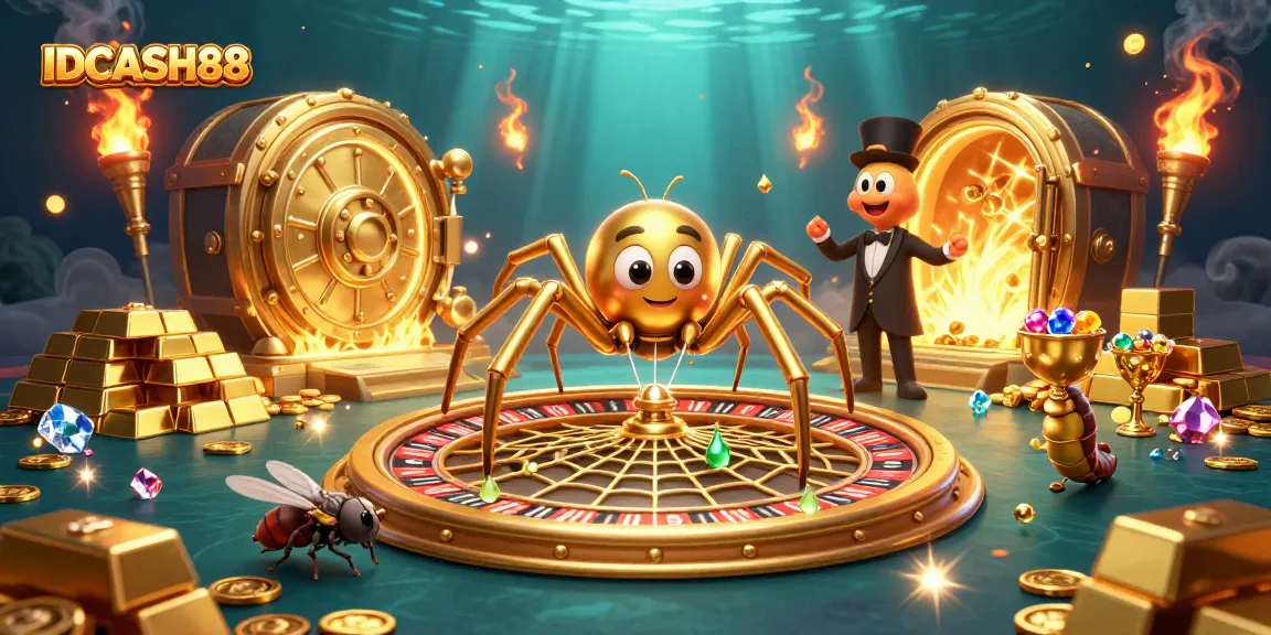 Experience thrilling wins at IDCASH88 as the fly bets on a roulette wheel spun by the centipede croupier.