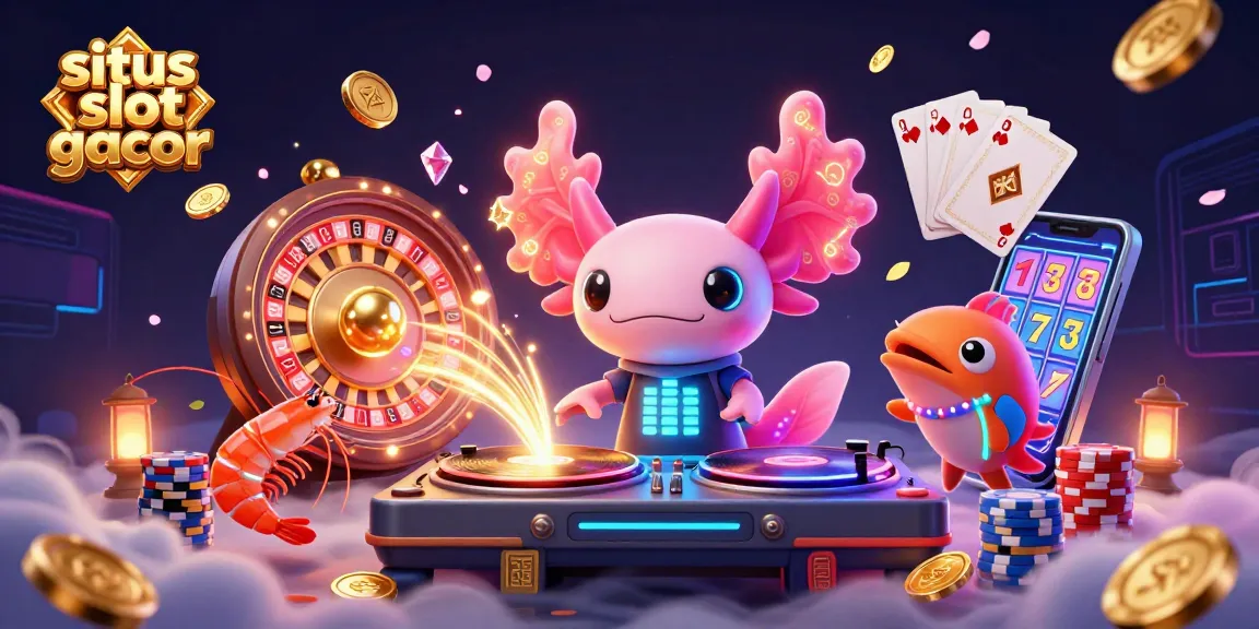 Engage with the situs slot gacor experience featuring vibrant 3D characters in an electrifying casino scene.