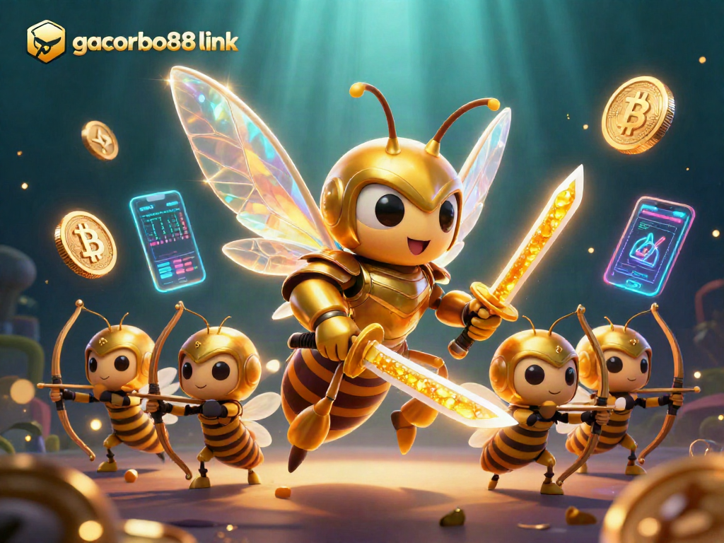 Experience excitement with gacorbos88 link as the golden hornet and bee archers engage in thrilling casino action.
