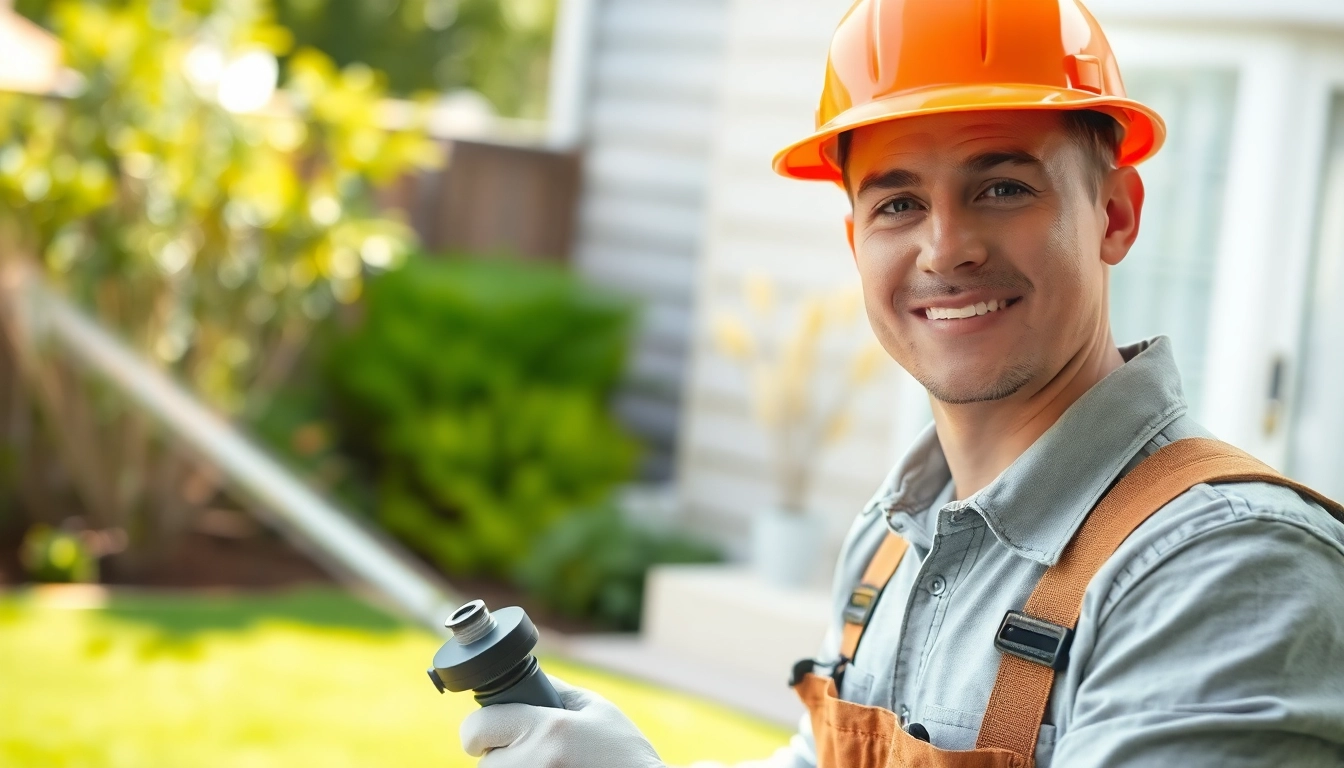 Apply low odor pest control in a clean residential space, showcasing a professional technician.