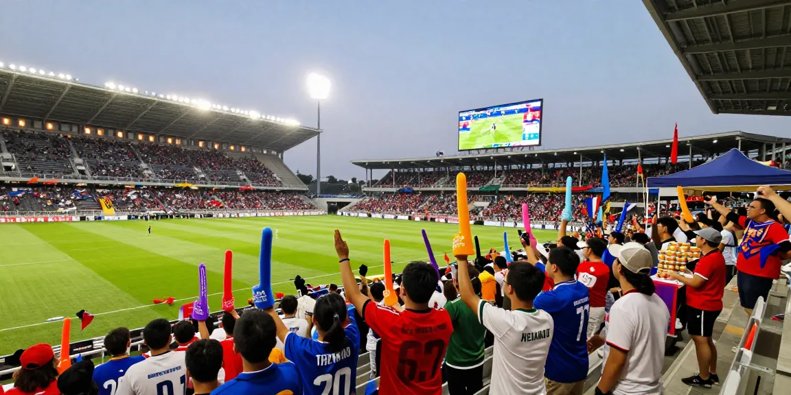 Live stadium scene for kooralive matches, showcasing excited fans and vibrant atmosphere.