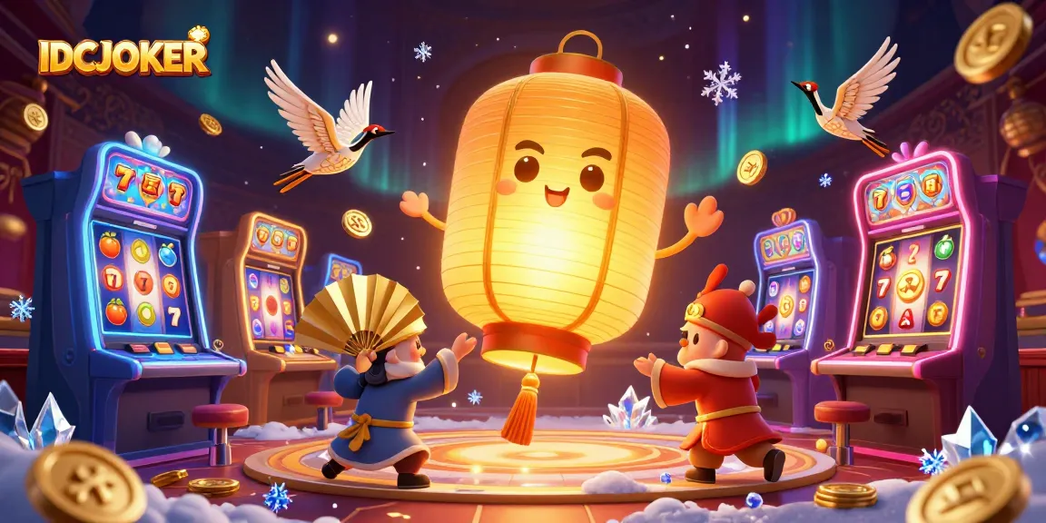 IDCJOKER offers an engaging online casino experience featuring vibrant slot machines and festive characters.