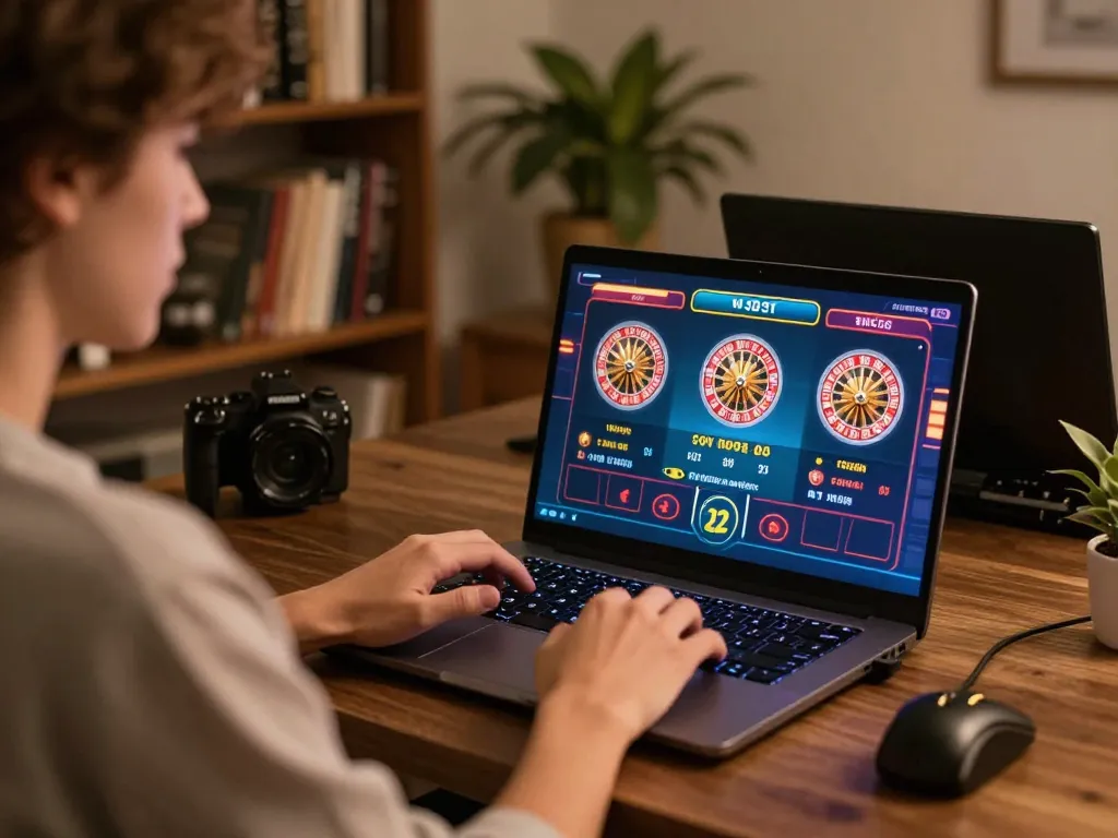 Engaging in strategic gameplay on hidden wiki onion apps within a cozy home gaming setup.