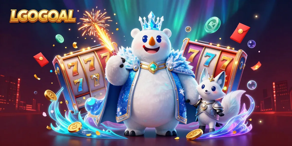 Celebrate wins at LGOGOAL with vibrant 3D characters and dynamic slot game elements in action.