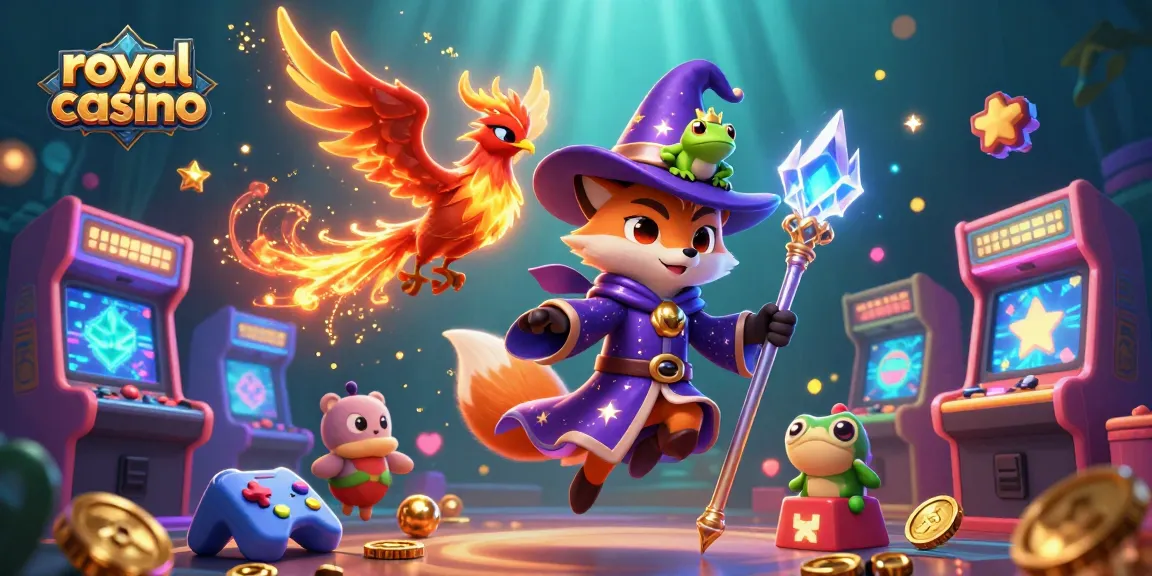Engage with royal casino's vibrant 3D gaming universe featuring enchanting characters and rich gameplay elements.