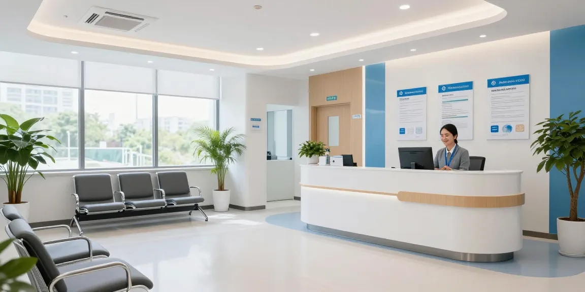 Group vs individual health insurance overview in a healthcare headquarters setting showing patient care, medical services, and expert consultation.
