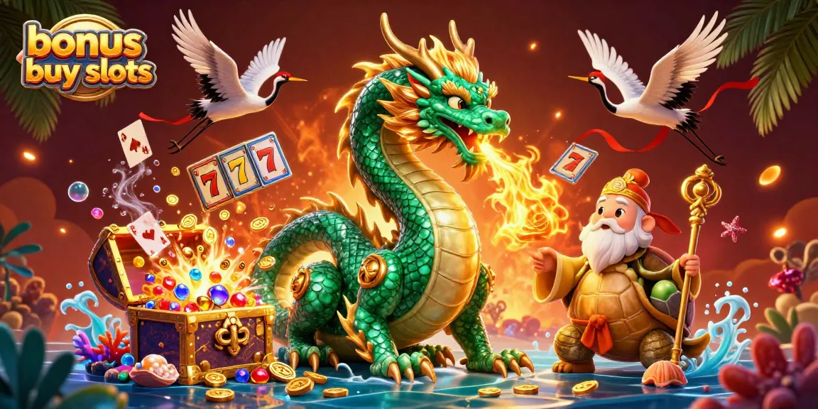 Engage with exciting bonus buy slots featuring striking characters in a dynamic casino scene.