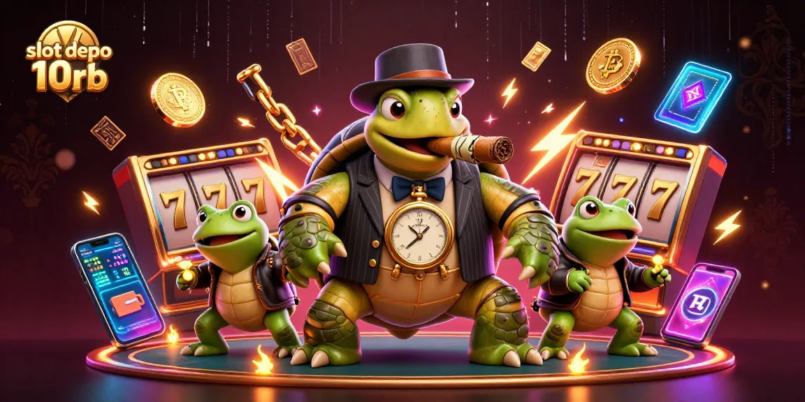 Spin and win with slot depo 10rb at a vibrant cartoon casino filled with action!