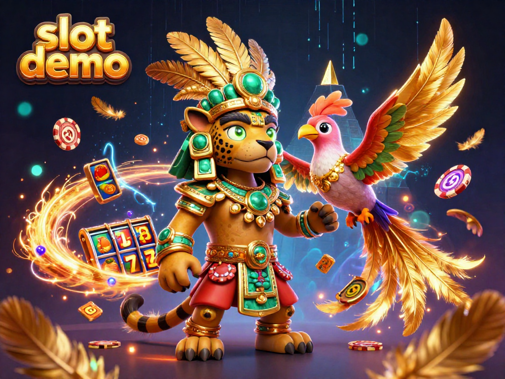 Slot demo menampilkan bagian permainan yang menarik dengan simbol slot dan jackpot.