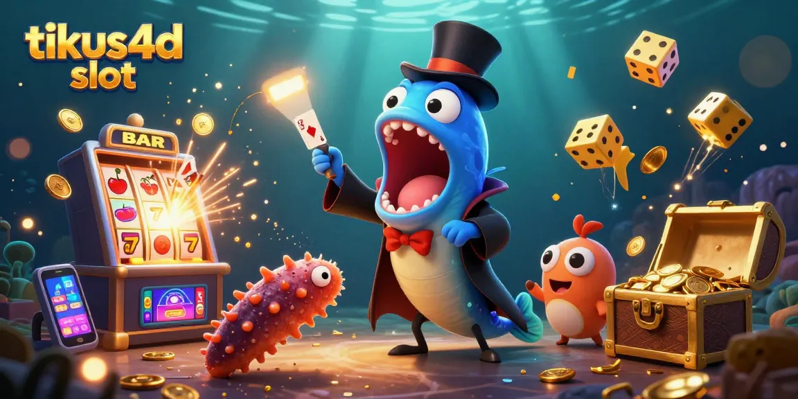 Experience thrilling tikus4d slot action with a bioluminescent eel performing magic under a vibrant underwater scene.