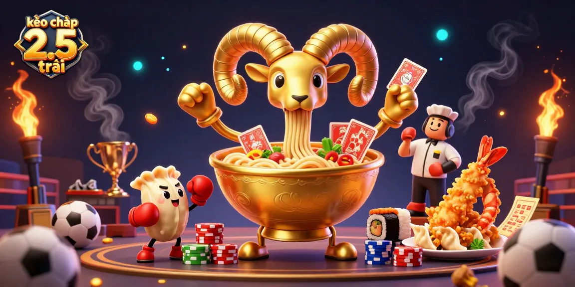 Engage in kèo chấp 2.5 trái betting strategies with dynamic characters in a vibrant casino-themed scene.