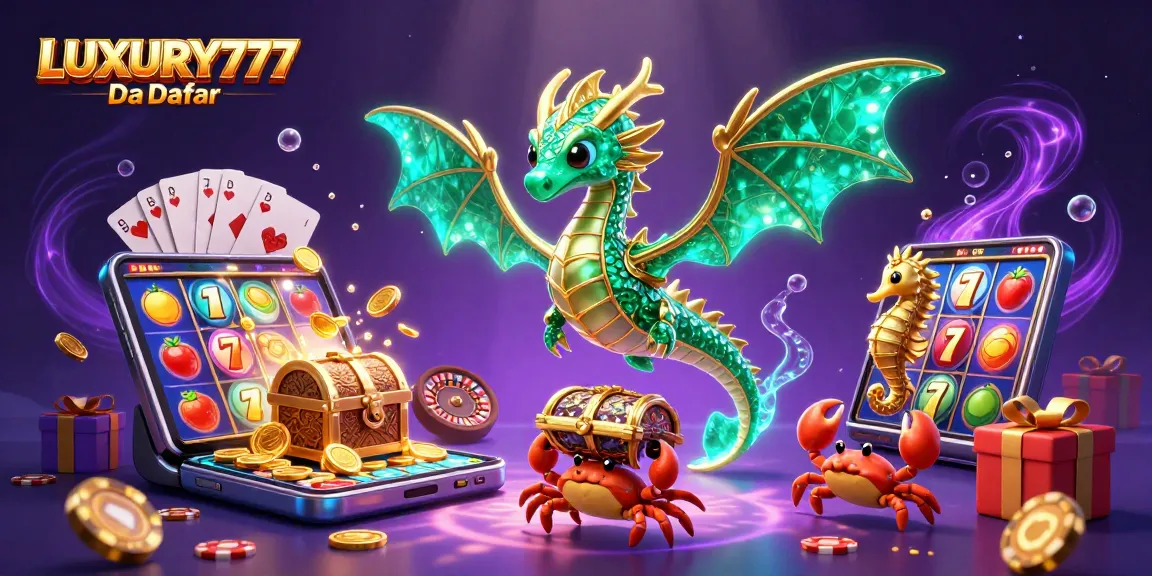 LUXURY777 Daftar, nikmati permainan slot dengan karakter naga laut dan elemen kasino yang memikat