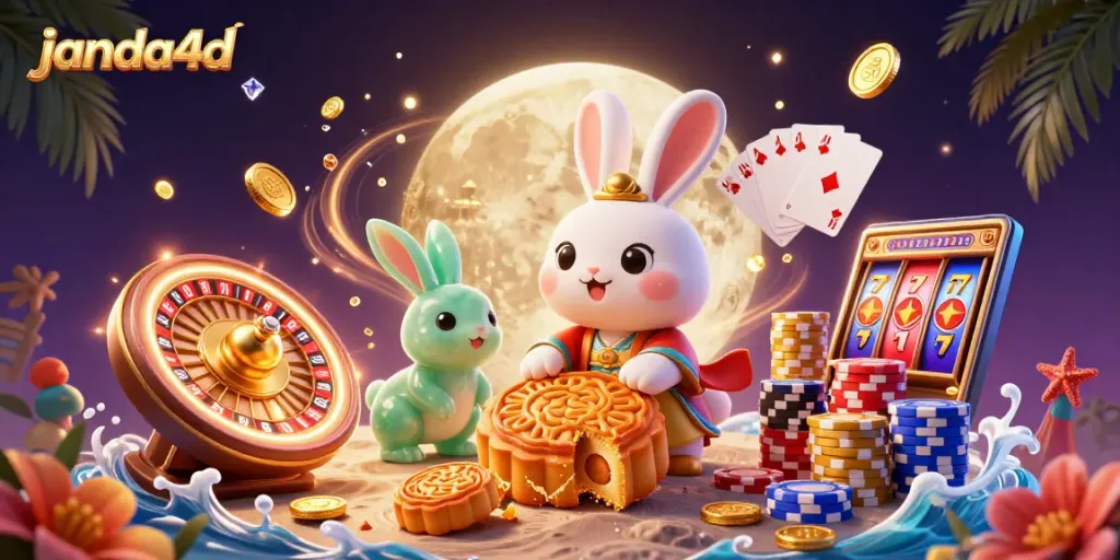 janda4d hadir dalam ilustrasi 3D yang menampilkan karakter unik dan elemen permainan menarik.
