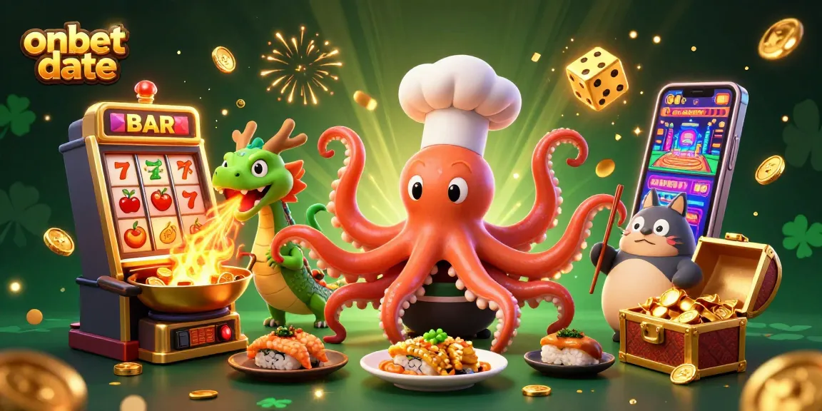 Experience the excitement of onbet date with vibrant casino elements and dynamic characters creating a visual feast.