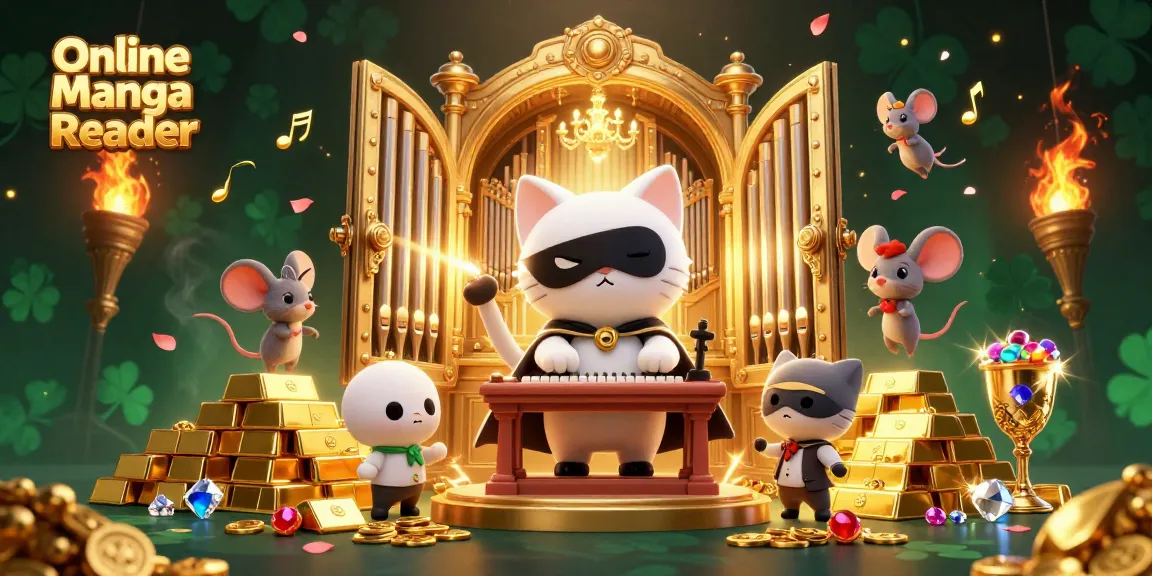 Experience the thrill of winning with Online Manga Reader's vibrant casino-themed illustration featuring a playful scene.