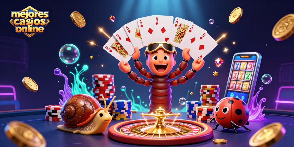 Imágenes de los mejores casinos online con un emocionante crupier en 3D y juegos vibrantes.