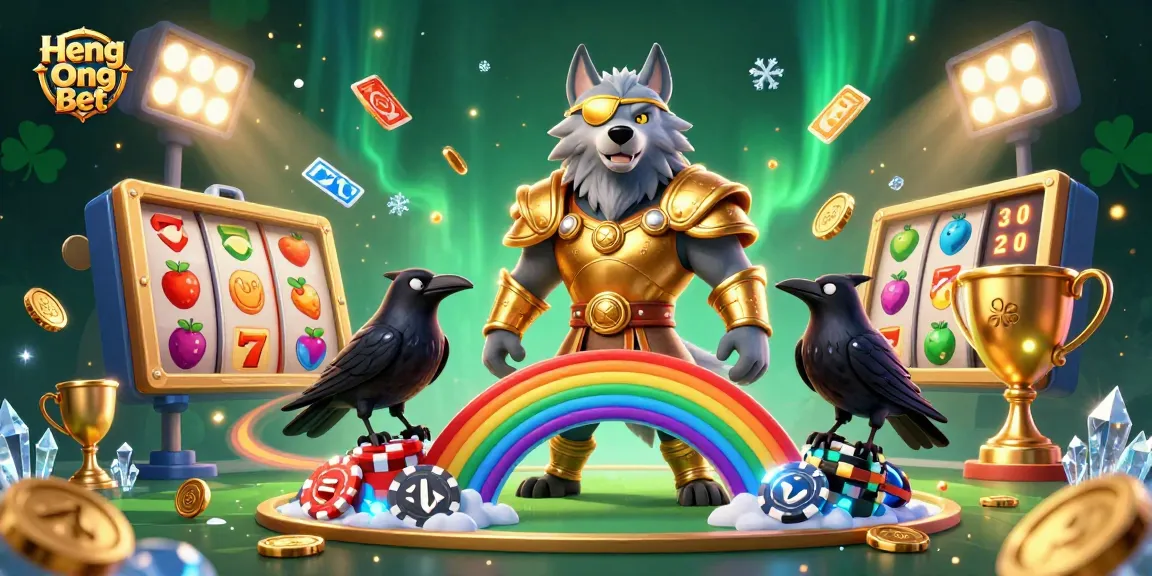Engage in exciting gameplay at Heng Ong Bet, featuring immersive slot reels and vibrant Norse-inspired characters.