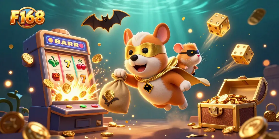 Experience thrilling gameplay with F168's vibrant slots and characters in a captivating underwater scene.