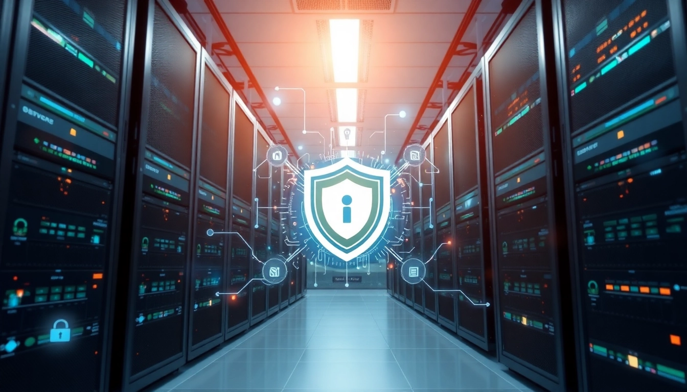Secure CDN with DDoS Protection showcasing advanced server technology and security measures.