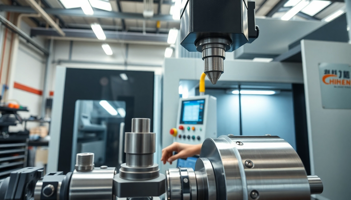 Chiheng Custom CNC Machining precision setup showcasing advanced machining tools and expert craftsmanship.