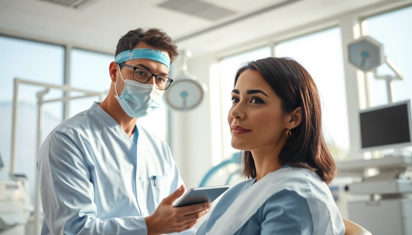 Plastische Chirurgie Hamburg Beratungssituation mit einem Facharzt und Patient.