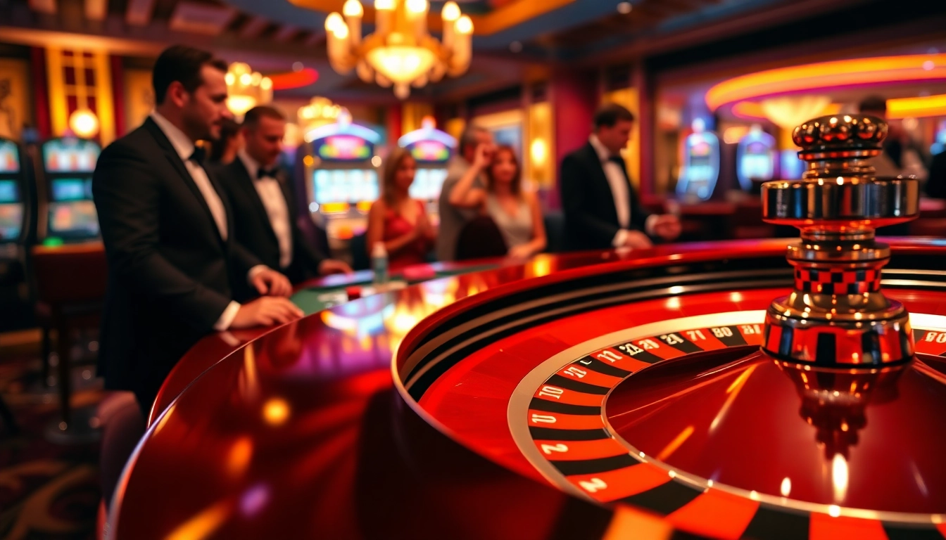 Spannende Spieler am Roulette-Tisch im Kontext von casino spielen erleben.
