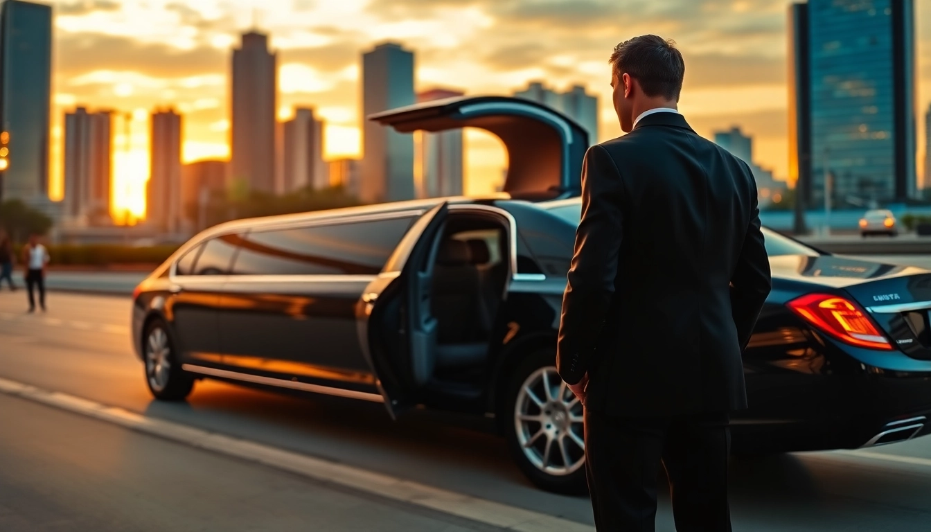 Secure premium Chauffeur Services near me with an elegant limousine and professional chauffeur.