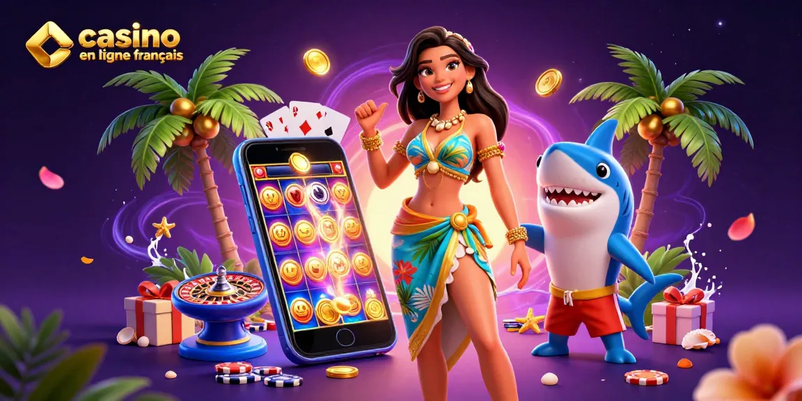 Interagissez avec le casino en ligne français à travers des jeux palpitants et des visuels vibrants dans cette scène dynamique.