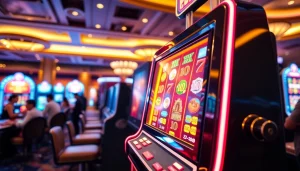 Menangkan di bro138 slot dengan mesin slot modern di kasino yang berkilau.