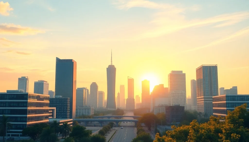 79king transforms the urban skyline with dynamic architecture and a vibrant sunrise.