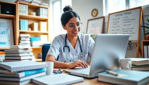 Get your free guide to do my nursing paper in 2025 with a focused nursing student working diligently.