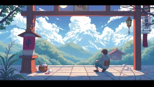 オンライン家庭教師中学生が勉強に集中している様子の画像。