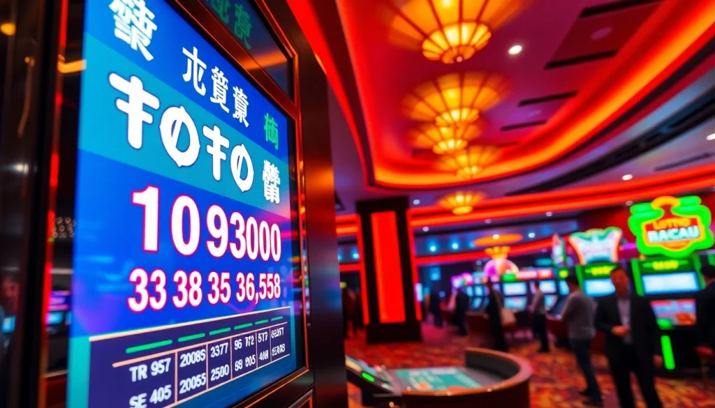 Mengakses hasil langsung toto macau dengan tampilan modern di kasino.