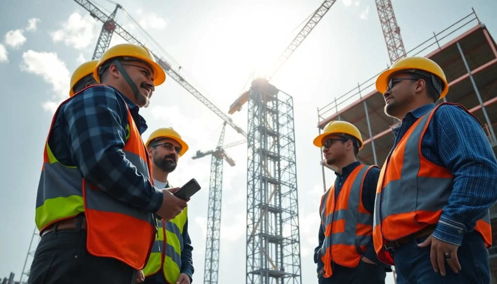 Showcase New Jersey Commercial General Contractor at work on a dynamic construction site.