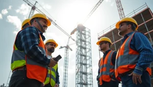 Showcase New Jersey Commercial General Contractor at work on a dynamic construction site.